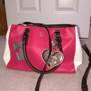 CNE Pink and White Purse